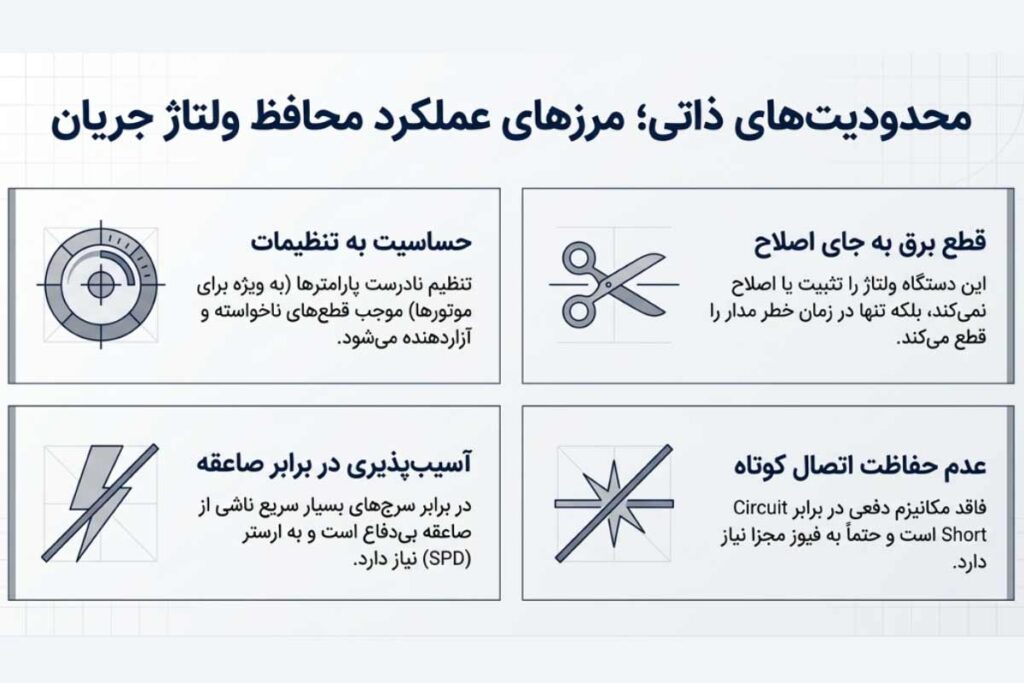 معایب استفاده از محافظ ولتاژ جریان در مدار