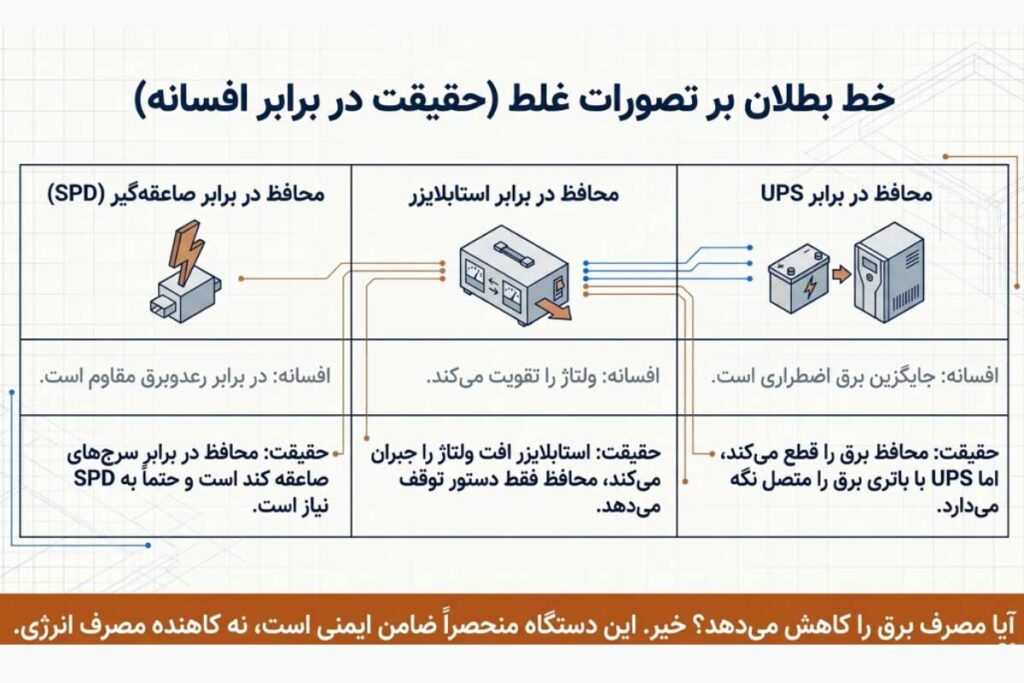 سه تصور غلط درباره محافظ ولتاژ جریان