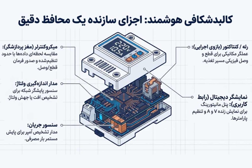 معرفی اجزای محافظ ولتاژ جریان